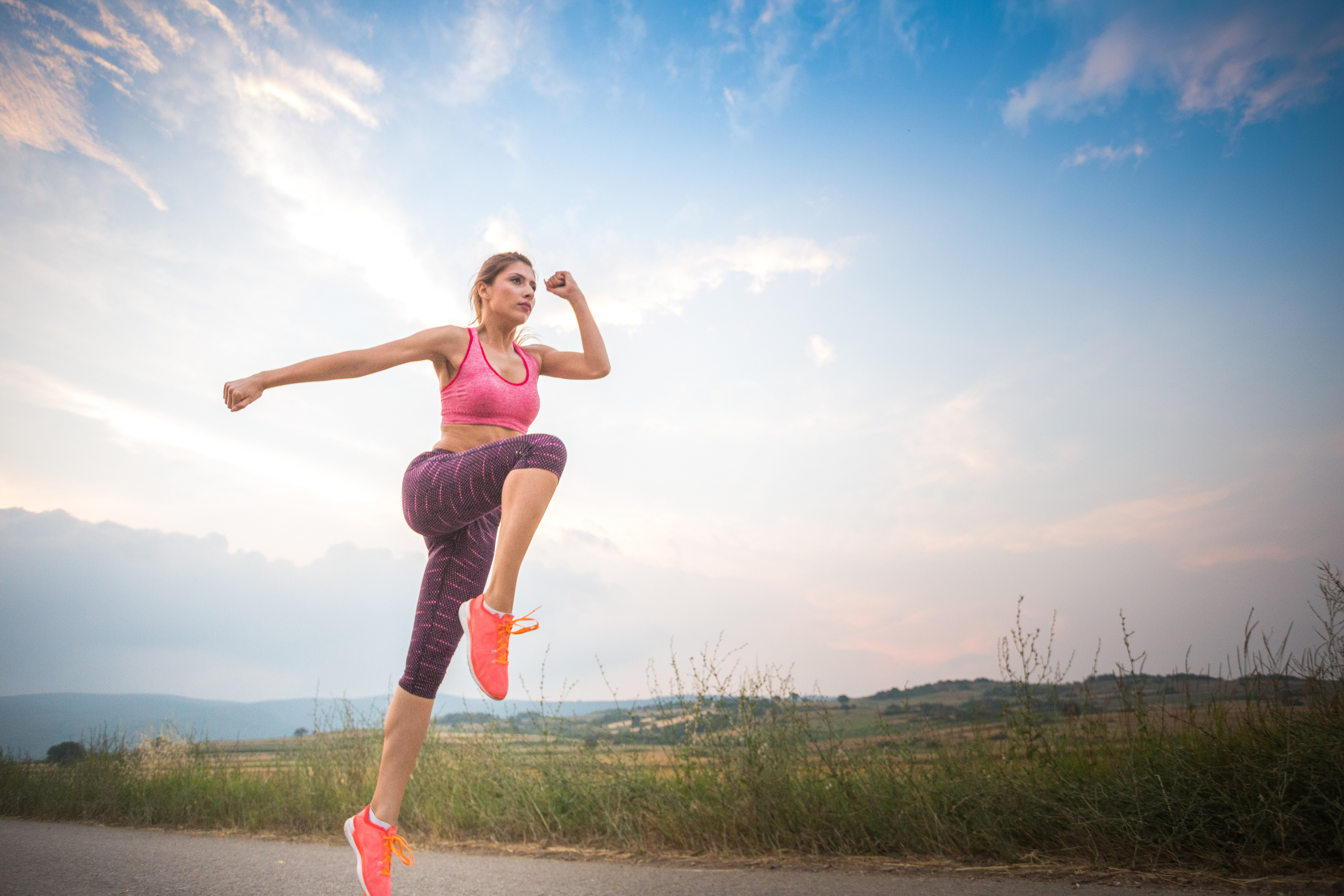 Jumping woman